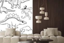 Fototapeta: Prehistoryczny zestaw dla kolorowanka