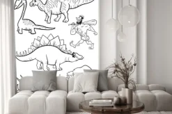 Fototapeta: Prehistoryczny zestaw dla kolorowanka