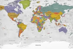 Fototapeta: Projekcja mapy świata millera