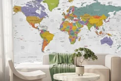 Fototapeta: Projekcja mapy świata millera