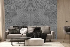 Fototapeta: Prowansalski wzór w kolorach szarości