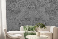 Fototapeta: Prowansalski wzór w kolorach szarości