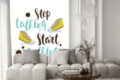 Fototapeta: "przestać mówić, zacząć chodzić" plakatu.