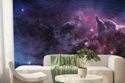 Fototapeta: Przestrzeń galaktyczna z mgławicą i pyłem kosmicznym