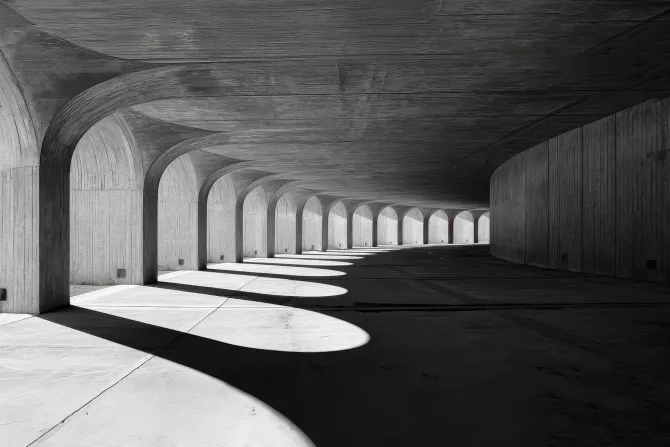 Fototapeta: Przestrzeń geometrycznego światła w architekturze