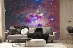 Fototapeta: Przestrzeń kosmiczna z mgławicą w kolorze