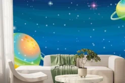 Fototapeta: Przestrzeń sceny z dwóch planet