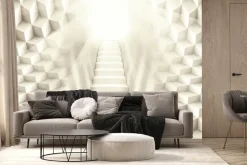 Fototapeta: Przestrzenne schody w kierunku jasnego światła