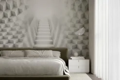 Fototapeta: Przestrzenny wzór ze schodami w stronę światła