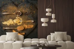 Fototapeta: Przyprawy do christmas gingerbread cookies w łyżki