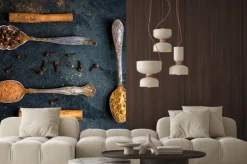 Fototapeta: Przyprawy do christmas gingerbread cookies w łyżki