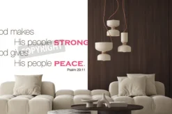 Fototapeta: Psalm 29:11 inspirująca typografia