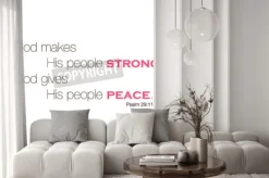 Fototapeta: Psalm 29:11 inspirująca typografia