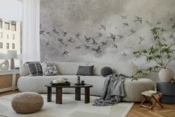 Fototapeta: Ptaki na betonowym tle w stylu loft