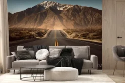 Fototapeta: Pusta autostrada prowadząca w góry