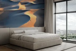 Fototapeta: Pustynny piasek z promieniami słońca