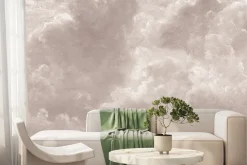 Fototapeta: Puszyste chmury w monochromatycznych kolorach