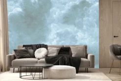 Fototapeta: Puszyste chmury w monochromatycznych kolorach