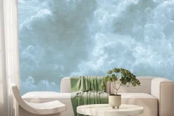 Fototapeta: Puszyste chmury w monochromatycznych kolorach