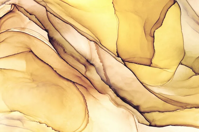 Fototapeta: Płynny marmur w żółtych i pomarańczowych kolorach