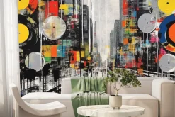 Fototapeta: Płyty winylowe w stylu grunge