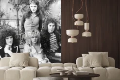 Fototapeta: Queen - uk group in 1976 from l brian may, roger taylor, john