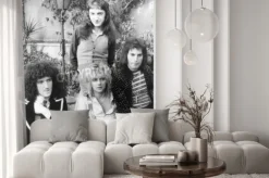 Fototapeta: Queen - uk group in 1976 from l brian may, roger taylor, john