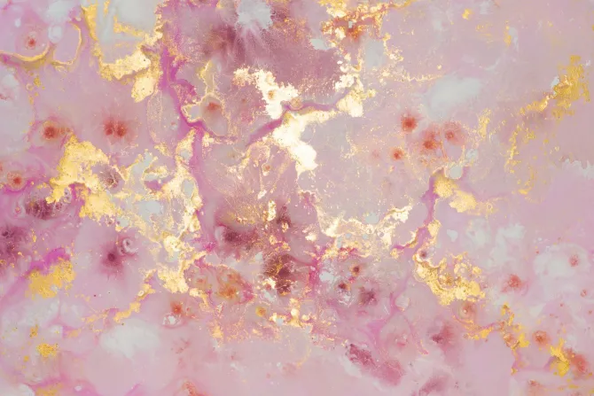 Fototapeta: Róża abstrakcyjna tekstura marmur ze złotymi zdobieniami