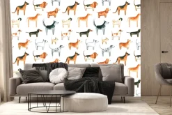 Fototapeta: Rasowe psy na białym tle