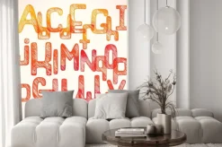 Fototapeta: Ręczne pisanie czerwone alfabetu