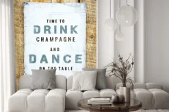 Fototapeta: Ręcznie malowane rocznika plakaty motywacyjne. pić i tańczyć.