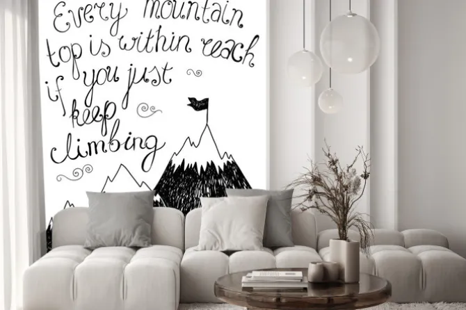 Fototapeta: Ręcznie rysowane typografii plakaty. inspirujące wycenę dla karty.