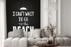 Fototapeta: Ręcznie rysowane lato plakat motywacyjny kreda na tablicy