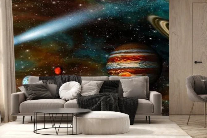 Fototapeta: Realistyczne solar system, ultrawide