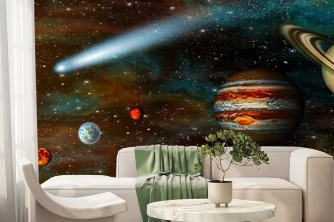 Fototapeta: Realistyczne solar system, ultrawide