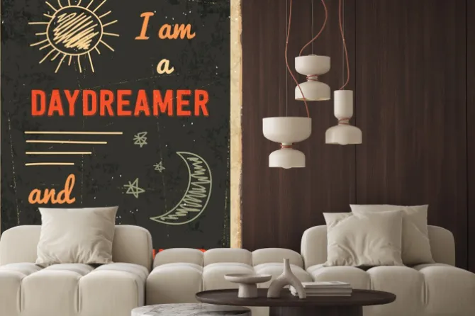 Fototapeta: Retro metalu znak "jestem marzycielem i nighttinker"