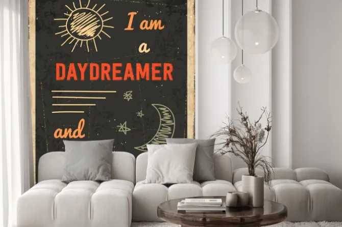 Fototapeta: Retro metalu znak "jestem marzycielem i nighttinker"