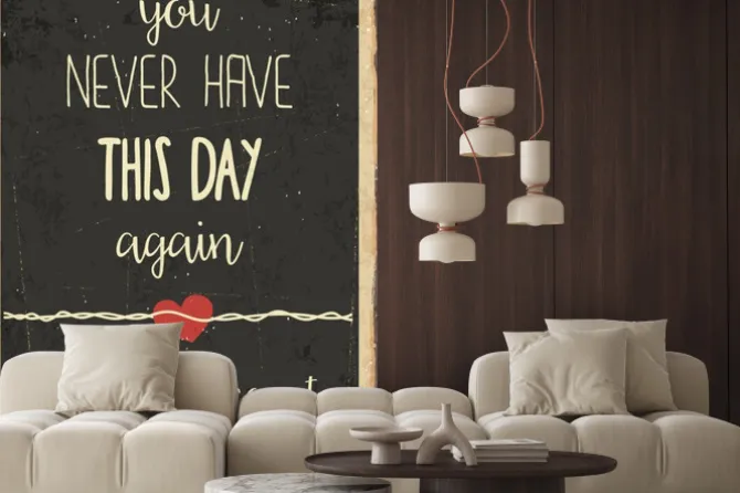 Fototapeta: Retro metalu znak "nie musisz tego dnia ponownie, więc uczynić