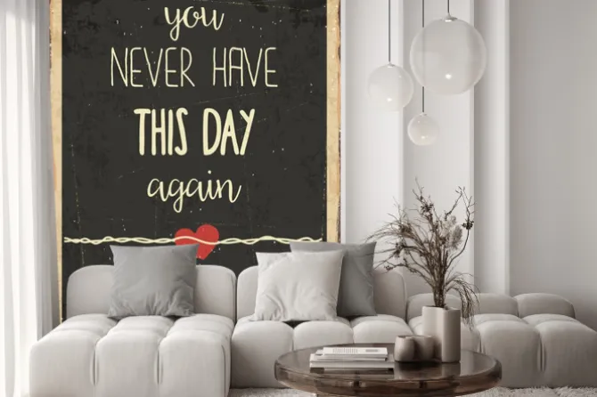 Fototapeta: Retro metalu znak "nie musisz tego dnia ponownie, więc uczynić