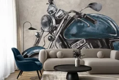 Fototapeta: Retro motocykl harley