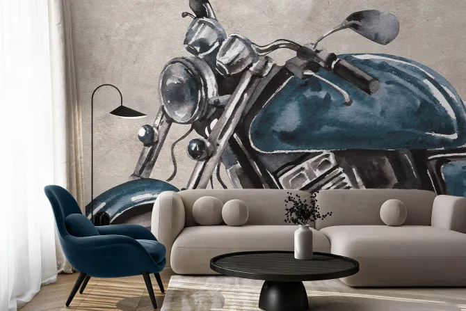 Fototapeta: Retro motocykl harley