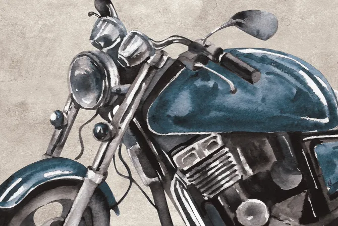 Fototapeta: Retro motocykl harley