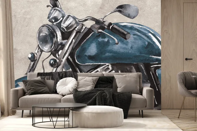 Fototapeta: Retro motocykl harley