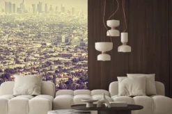 Fototapeta: Retro stylizowany widok z lotu ptaka los angeles postrzegane