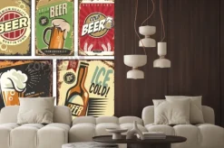 Fototapeta: Retro wektor piwa zestaw znaków