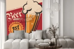 Fototapeta: Retro wektora plakat piwa