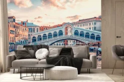 Fototapeta: Rialto bridge in venise at sunset