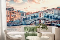 Fototapeta: Rialto bridge in venise at sunset