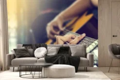 Fototapeta: Ręka człowieka na gitarze klasycznej