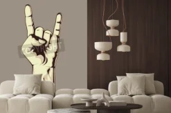 Fototapeta: Ręka w skale znak. vintage ilustracji wektorowych.